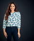 Three Quarter Sleeve Round Neck Top